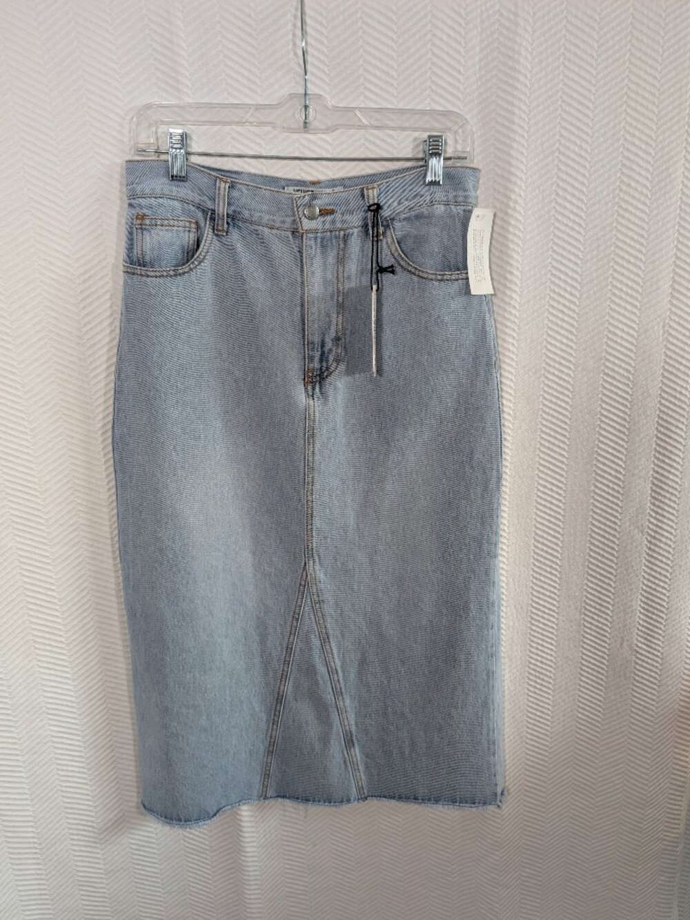 Velvet Heart Danica Denim Midi Skirt Light Blue Wash Size Medium NWT